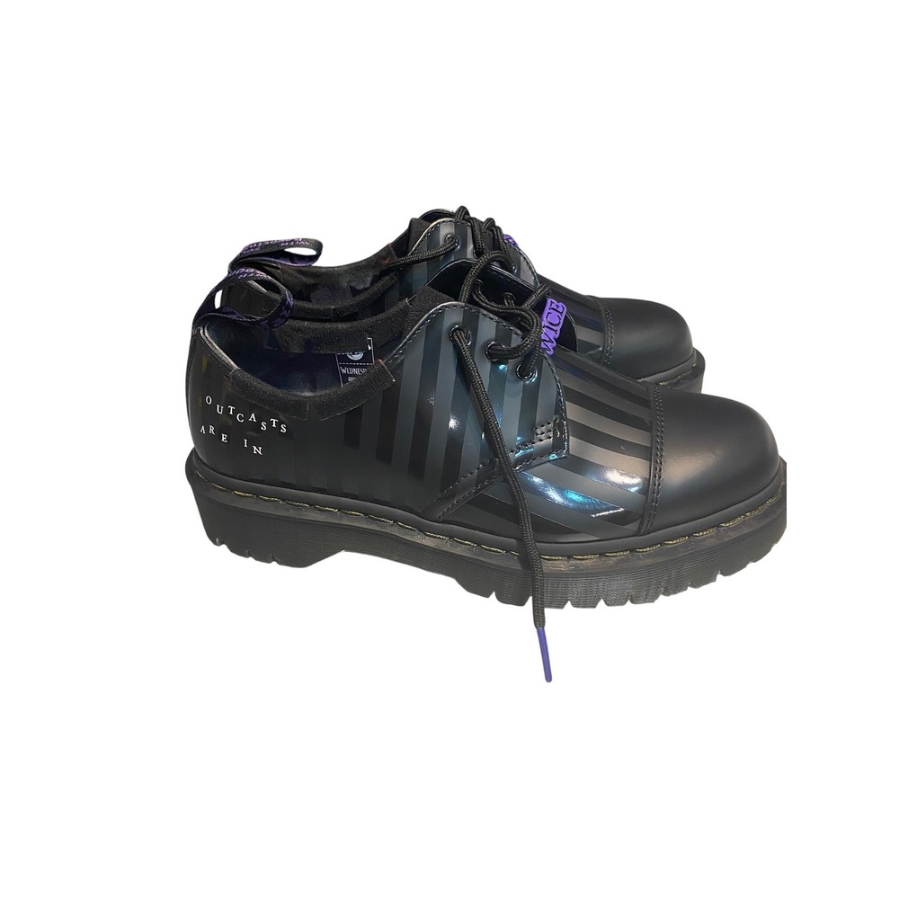 Dr. Martens Wednesday 1461 Bex Black Striped Leather Shoe Outcasts Are In USL 10